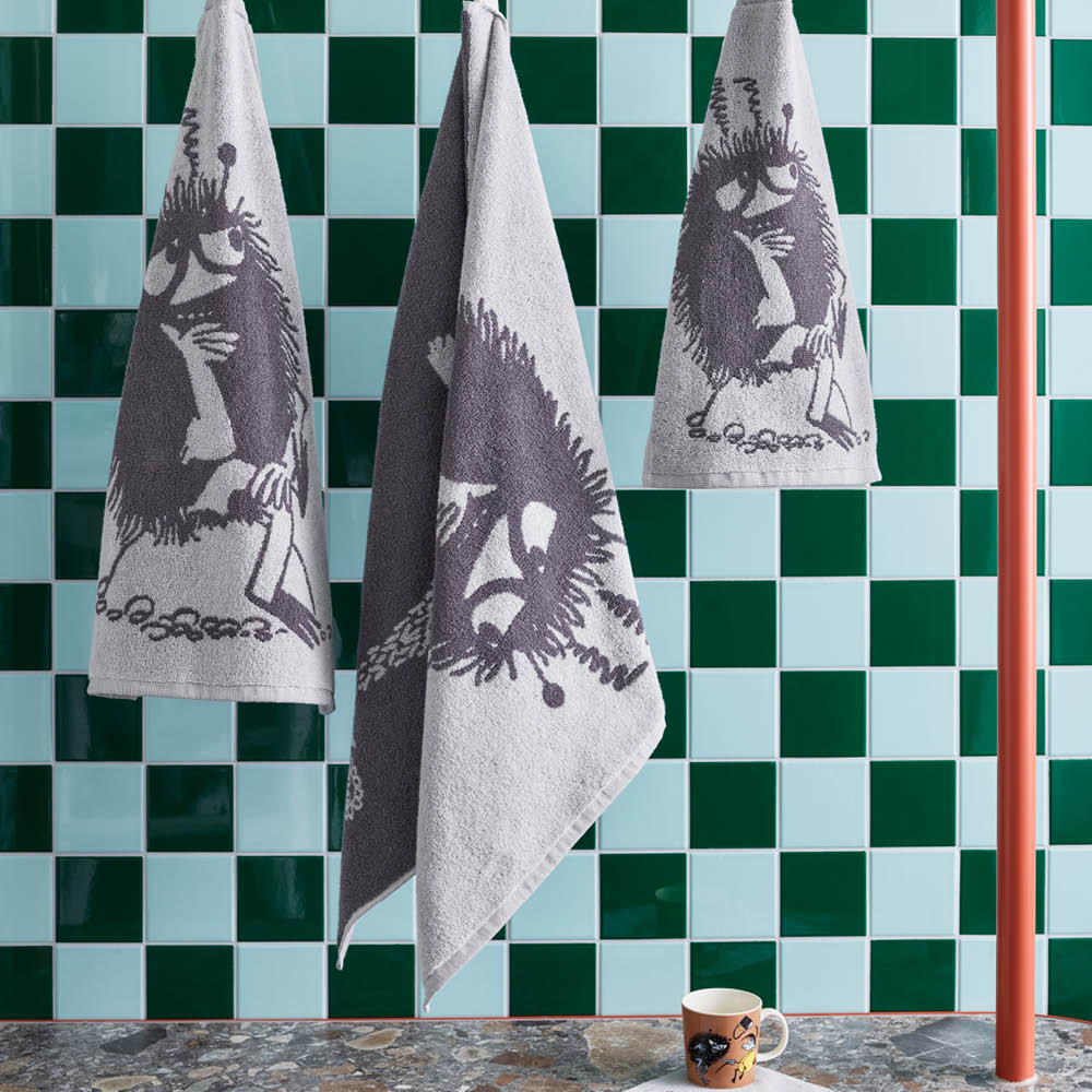 Moomin Arabia Muumi Kylpypyyhe Haisuli 70x140 cm Harmaa