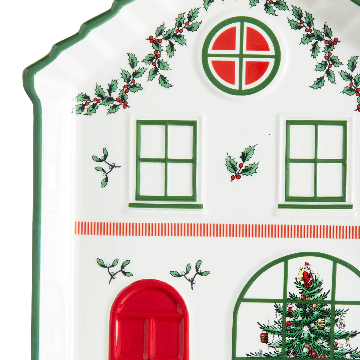 Spode Christmas Village fat 18 cm grønn