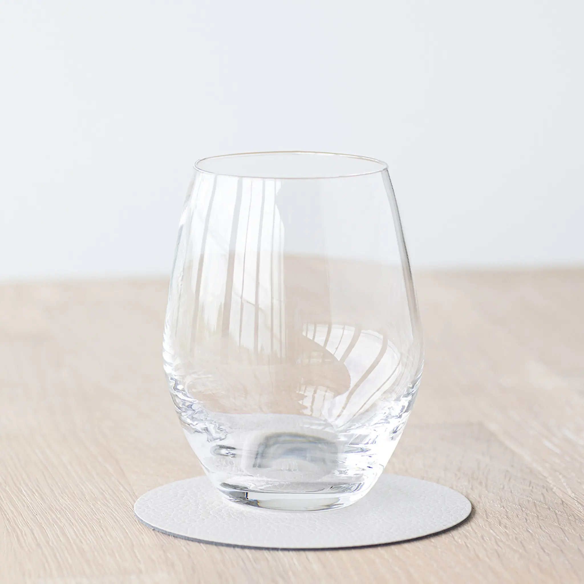 LIND DNA Leather Serene Circle Glasunderlägg 10 cm Cream