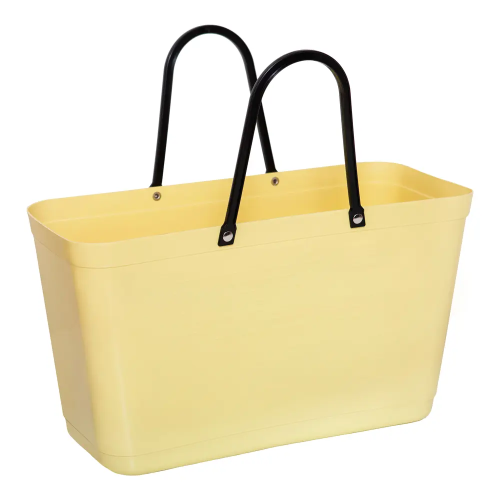 Green Plastic Laukku Iso Keltainen