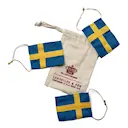 Dekorationsflagga stor 7x10 cm 3-pack svenska flaggan