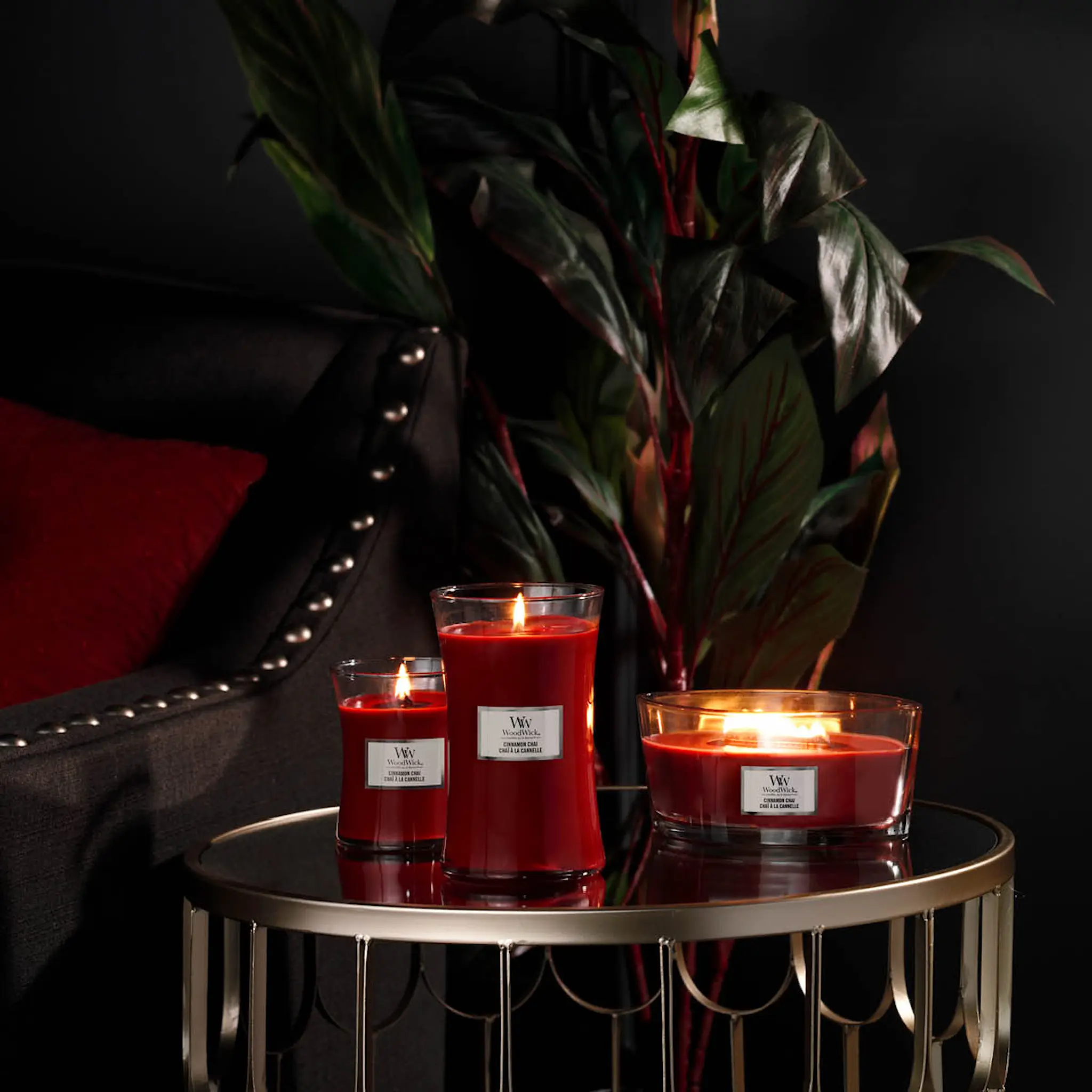 WoodWick Hourglass doftljus medium cinnamon chai