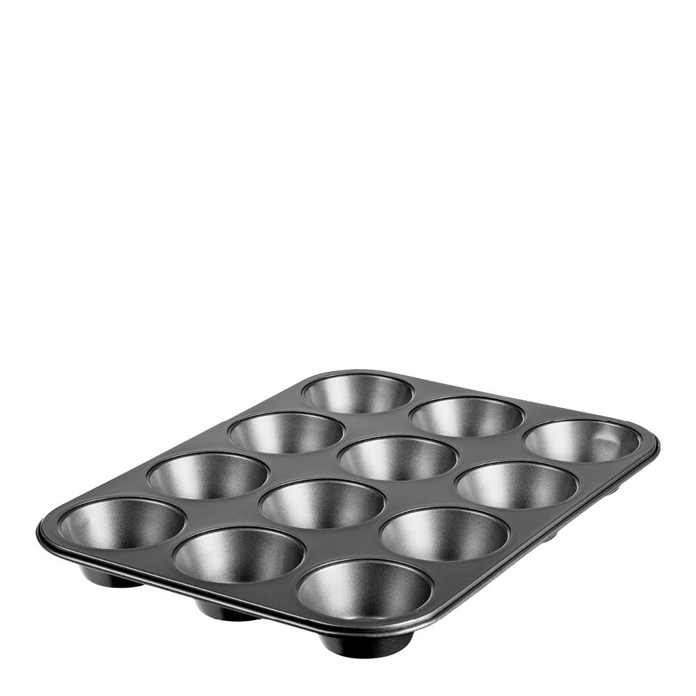 Gastromax Baking Muffinsivuoka 23x26 cm 12 muffinia Hiiliteräs