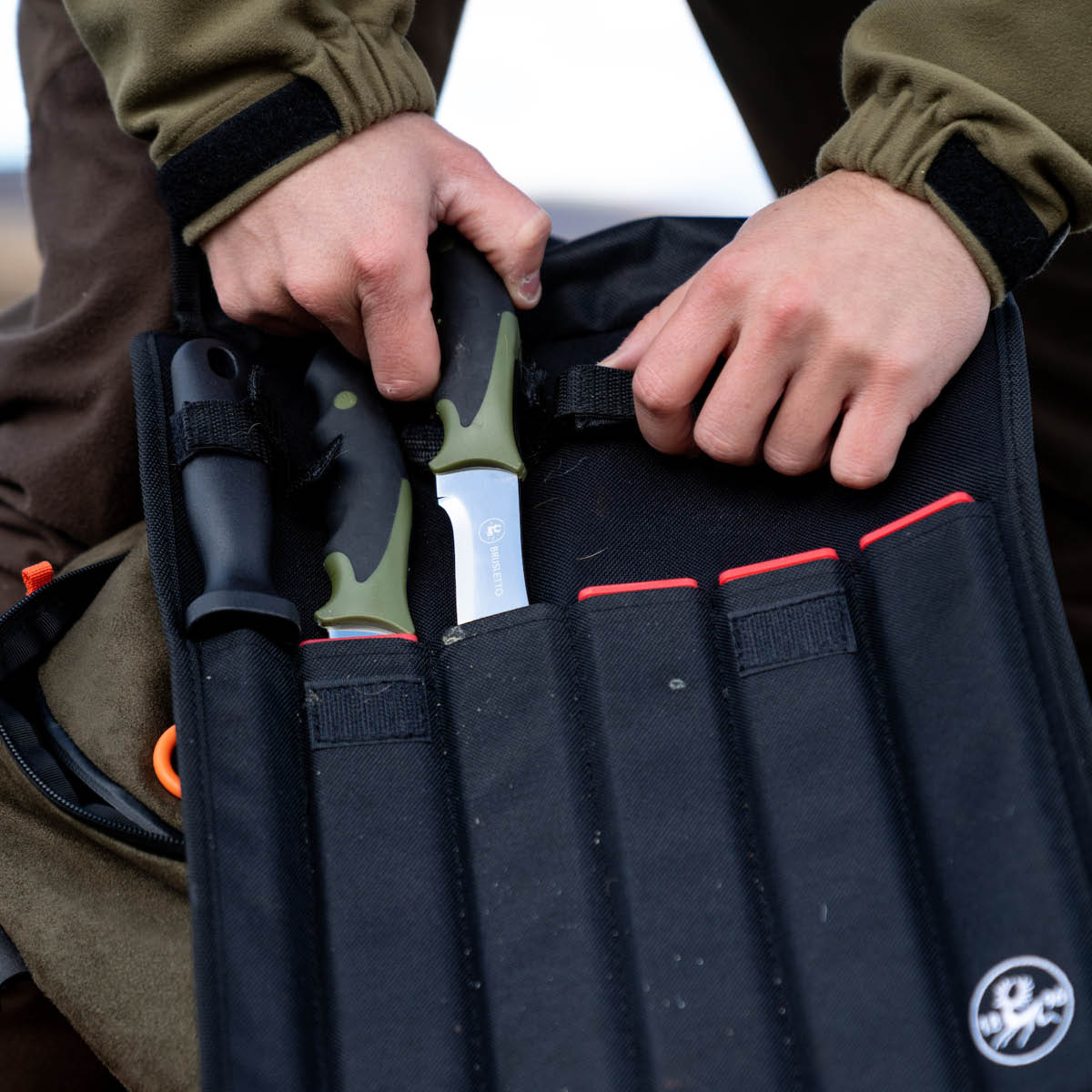 Brusletto Slaktset knivset 4 delar svart/grön