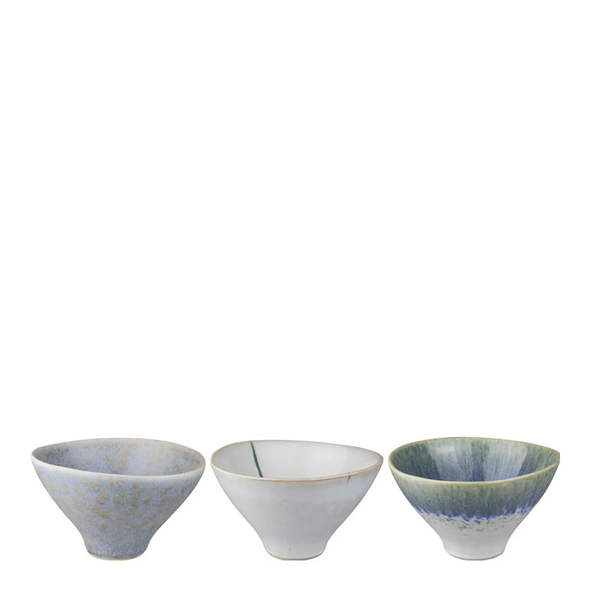 Mette Ditmer Elements skål 3-pack 9x15,5 cm blå