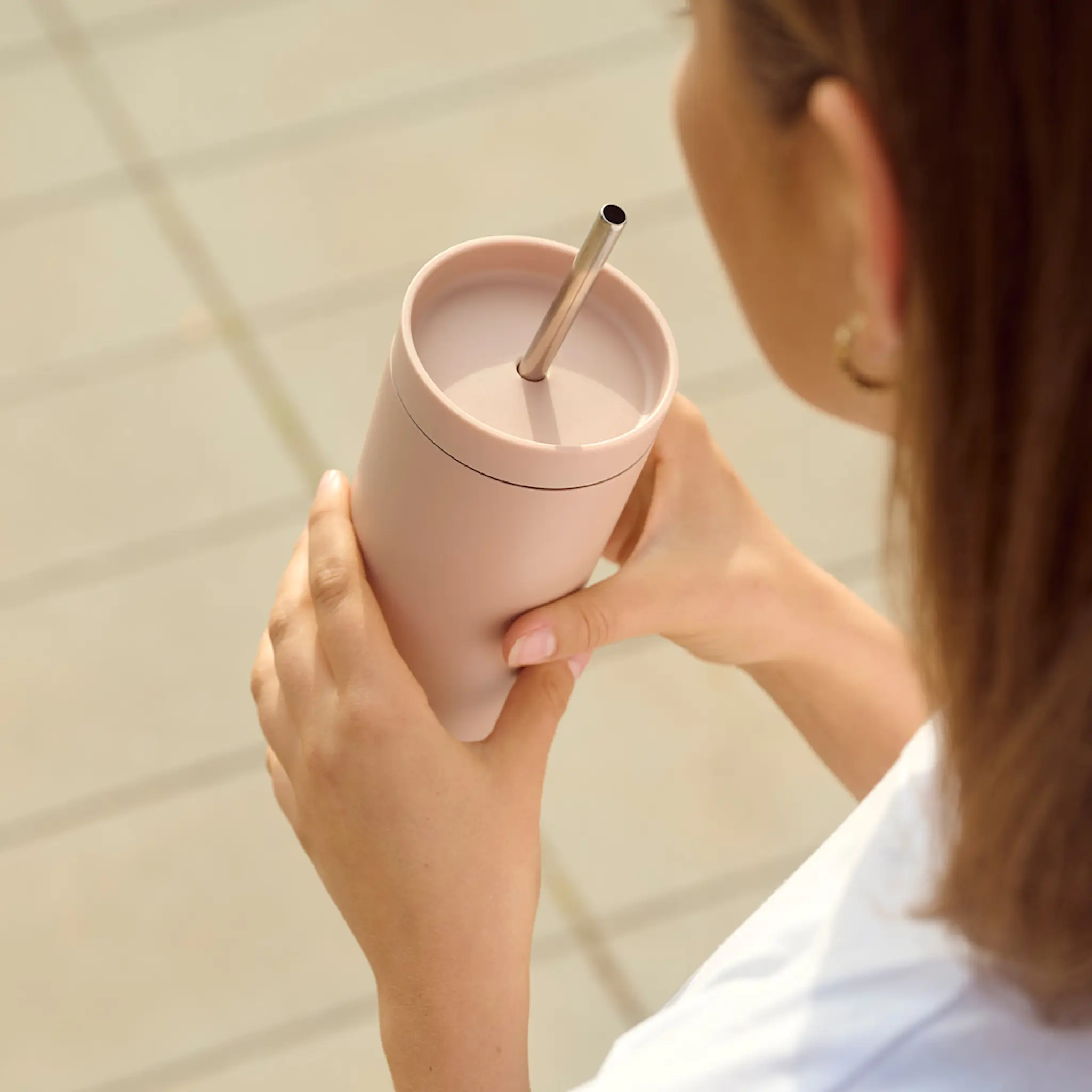 Stelton To Go Sip termosmugg med sugrör 40 cl heather