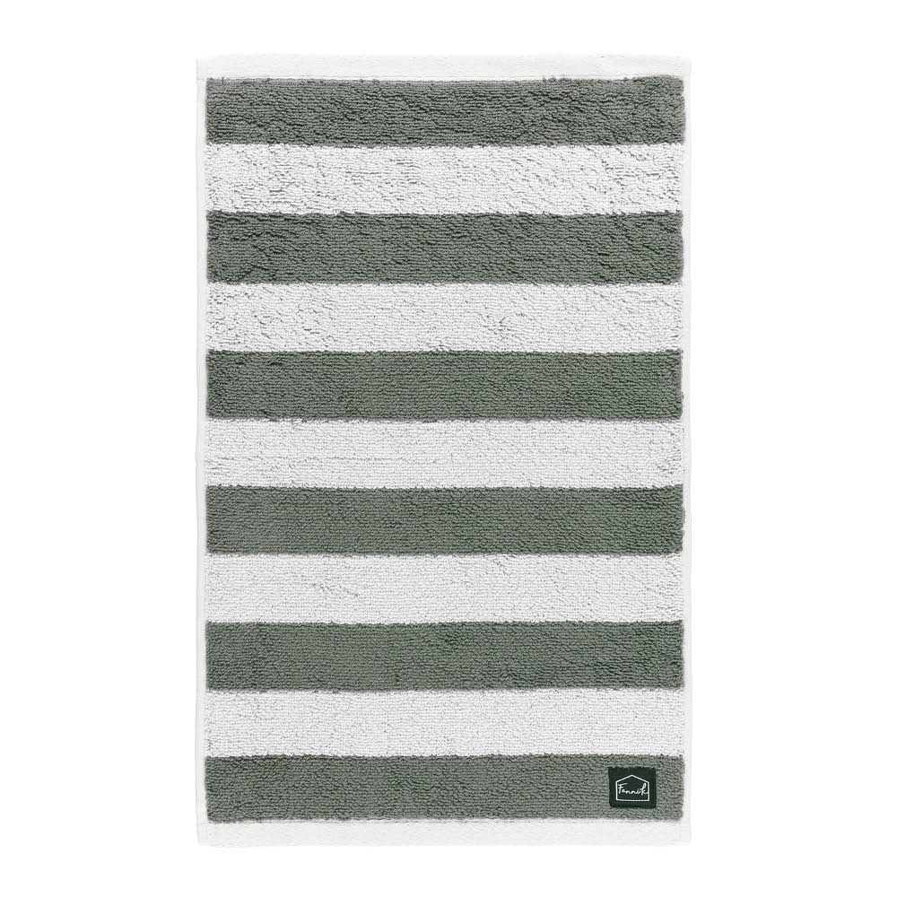 Fanni K Hanko Käsipyyhe 30x50 cm Agavenvihreä/Valkoinen