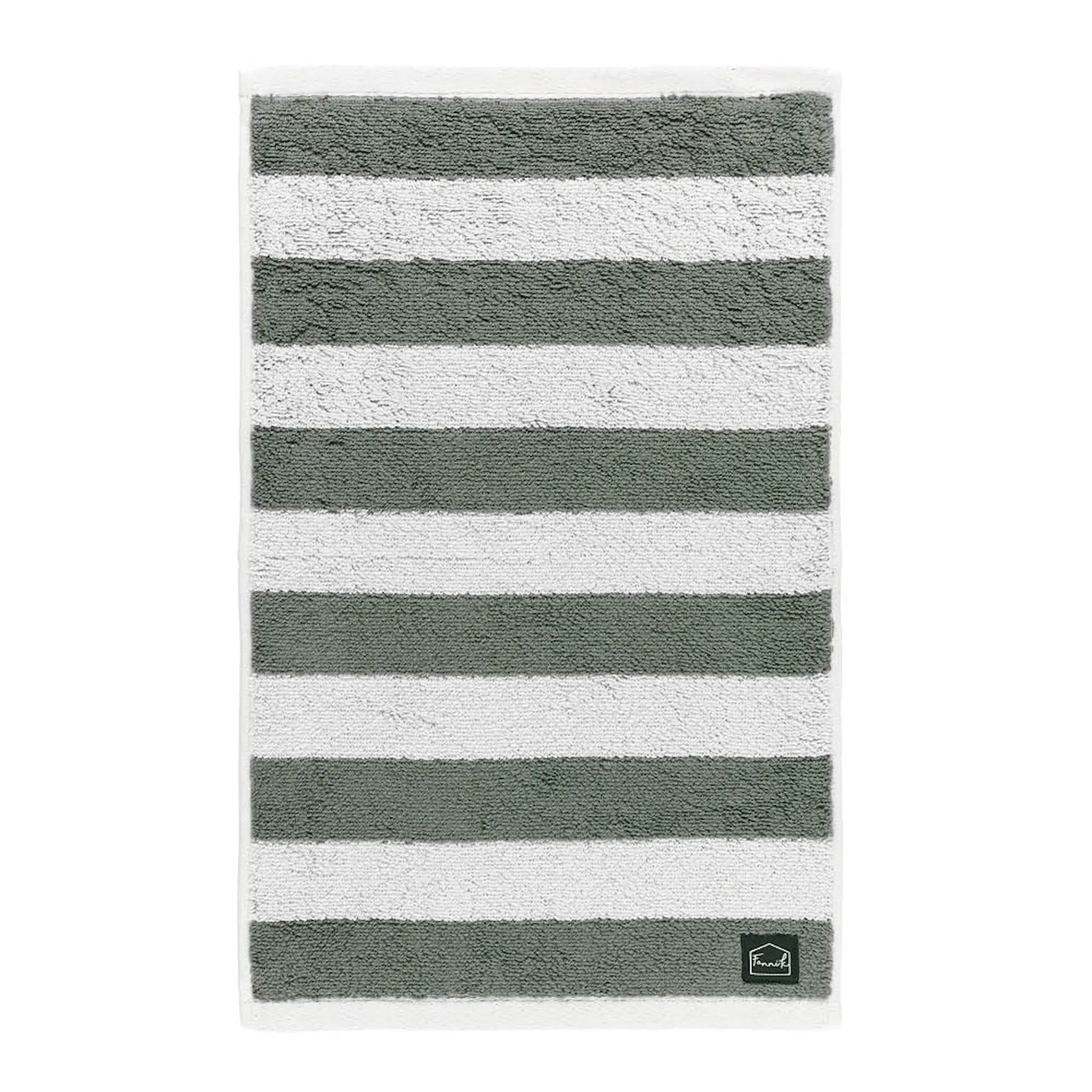 Fanni K Hanko handduk 30x50 cm agave grön/vit