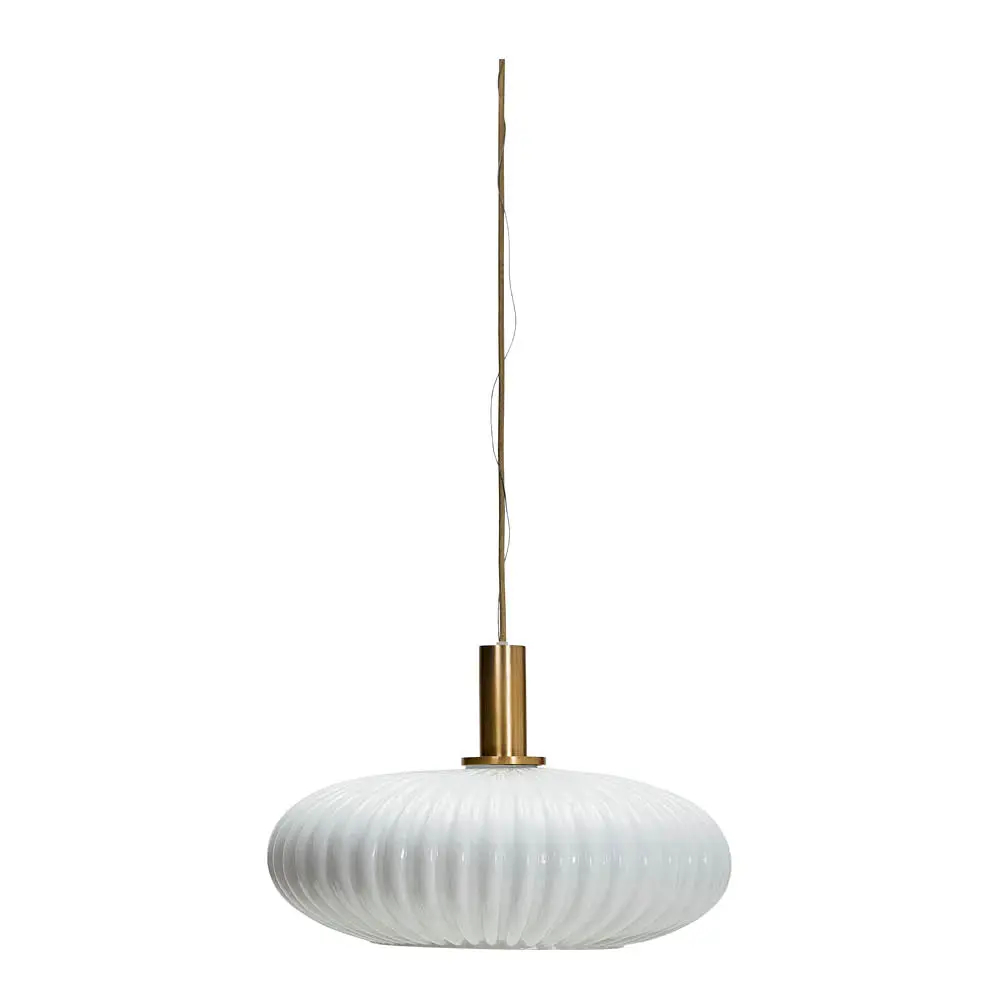 Taklampe Fort 27x42 cm antikk messing/off-white