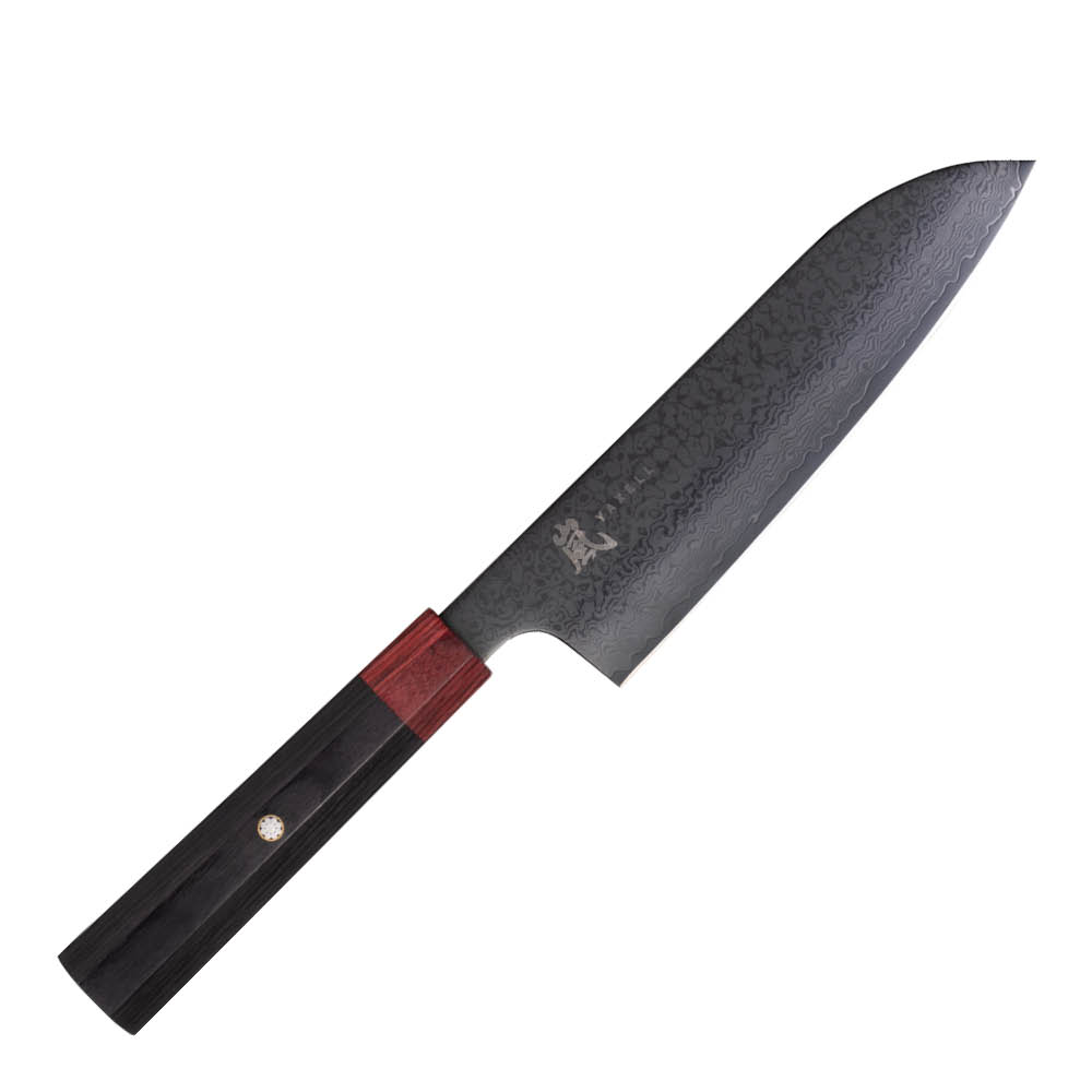 Yaxell Rei Santoku-veitsi 16,5 cm DLC Musta/Punainen