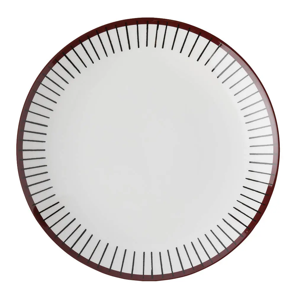 Ribb tallerken uten fane 22 cm brunsvart
