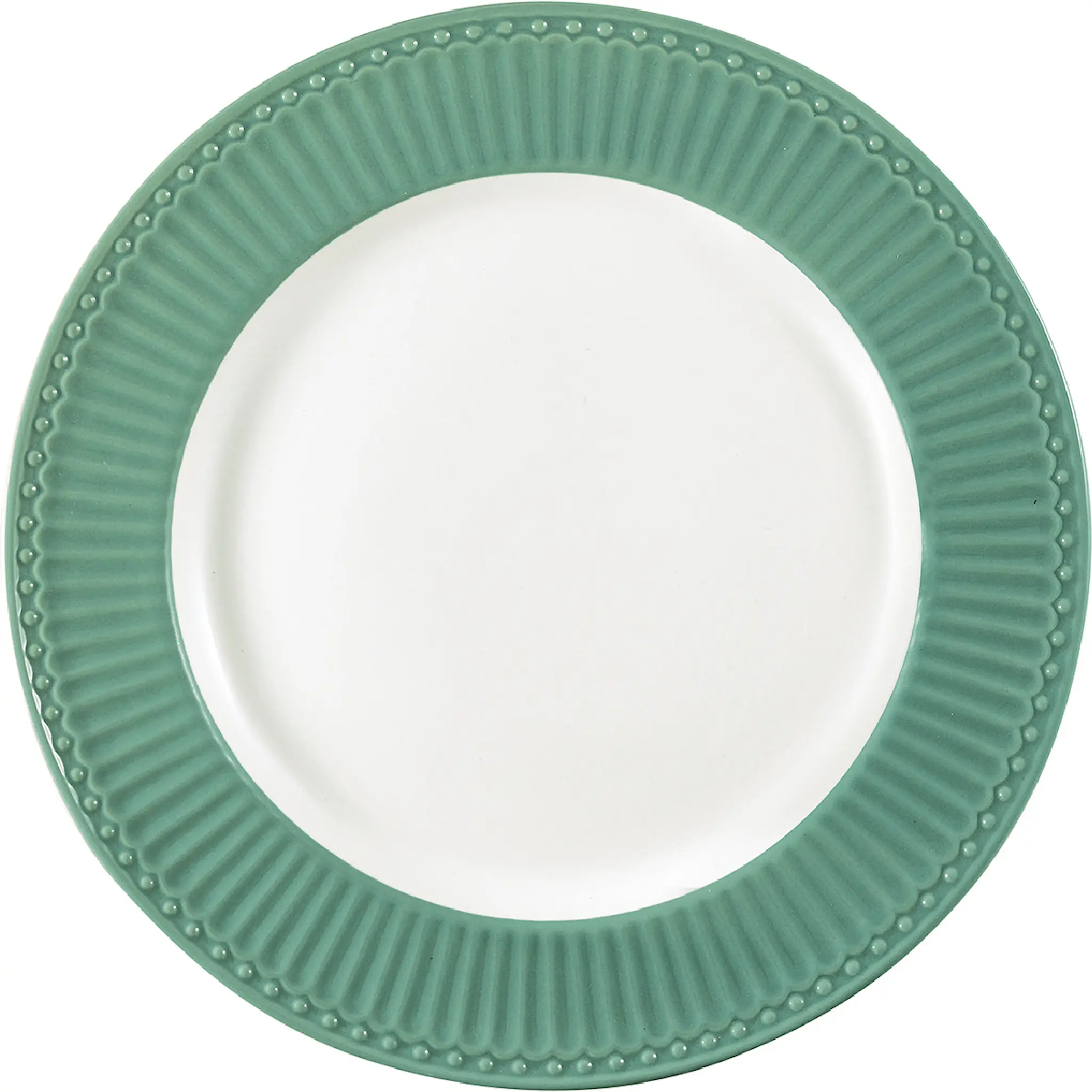 GreenGate Everyday Alice middagstallrik 26,5 cm dusty green