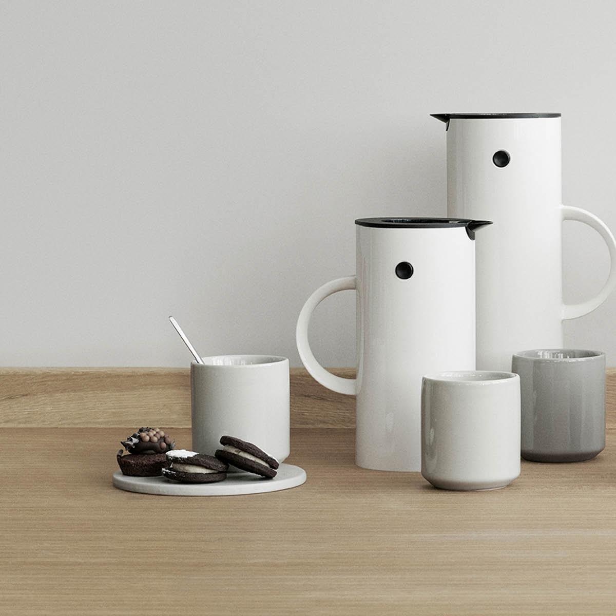 Stelton EM77 termokanne 0,5L hvit