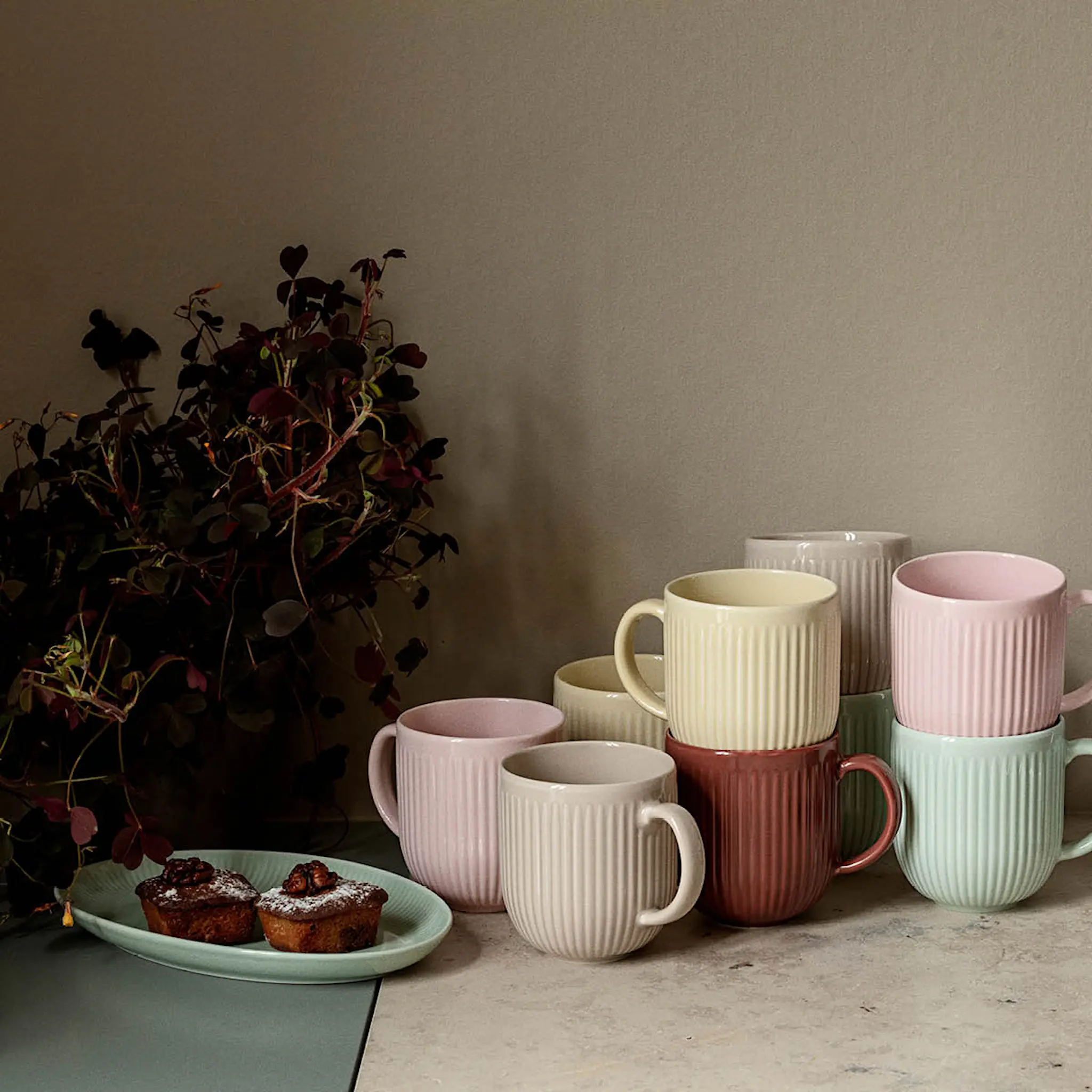 Eva Trio Legio Nova Palette soikea coupe-lautanen 24,5 cm minttu