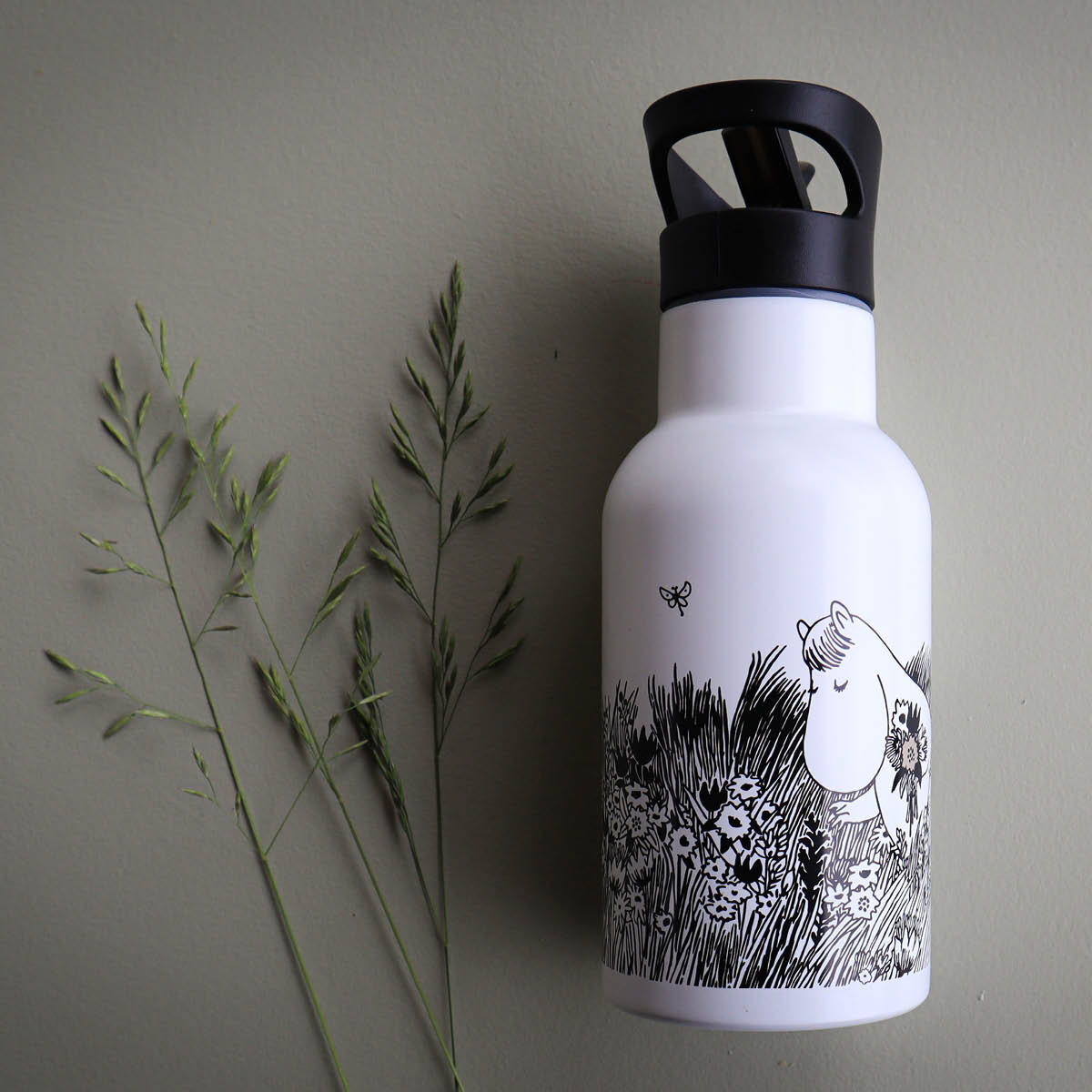 Rätt Start Muumi Vesipullo 0,34 L Valkoinen/Musta