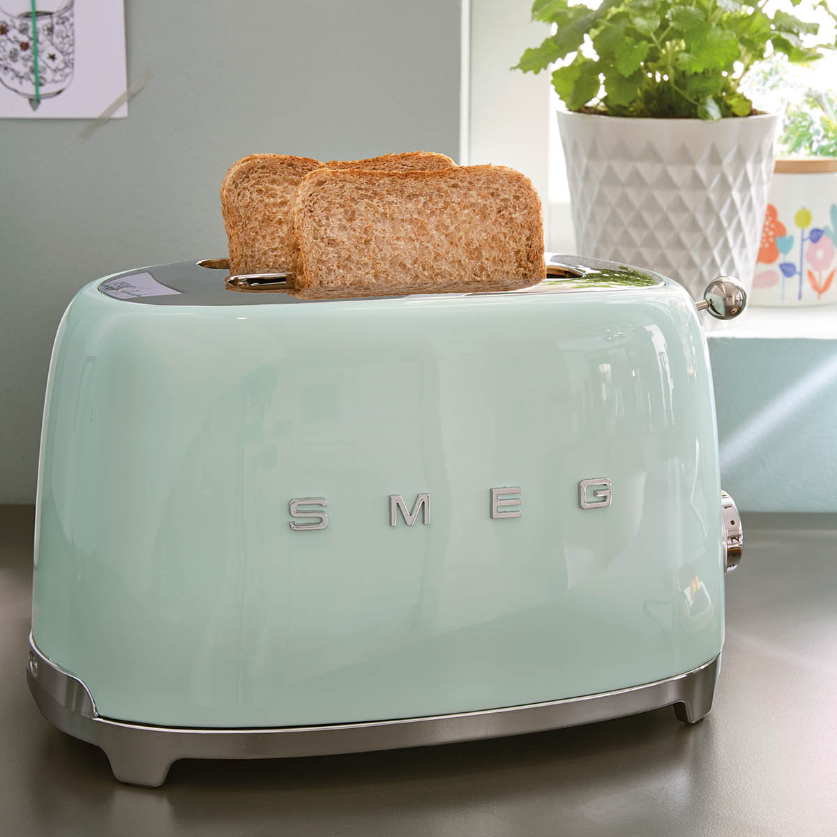 Smeg Brødrister TSF01 2 skiver pastellgrønn