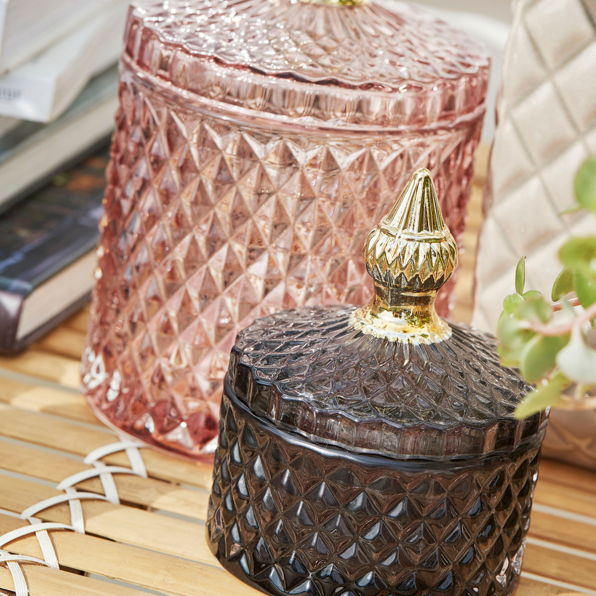 Lene Bjerre Miya Purkki 10,5 cm Tummanharmaa