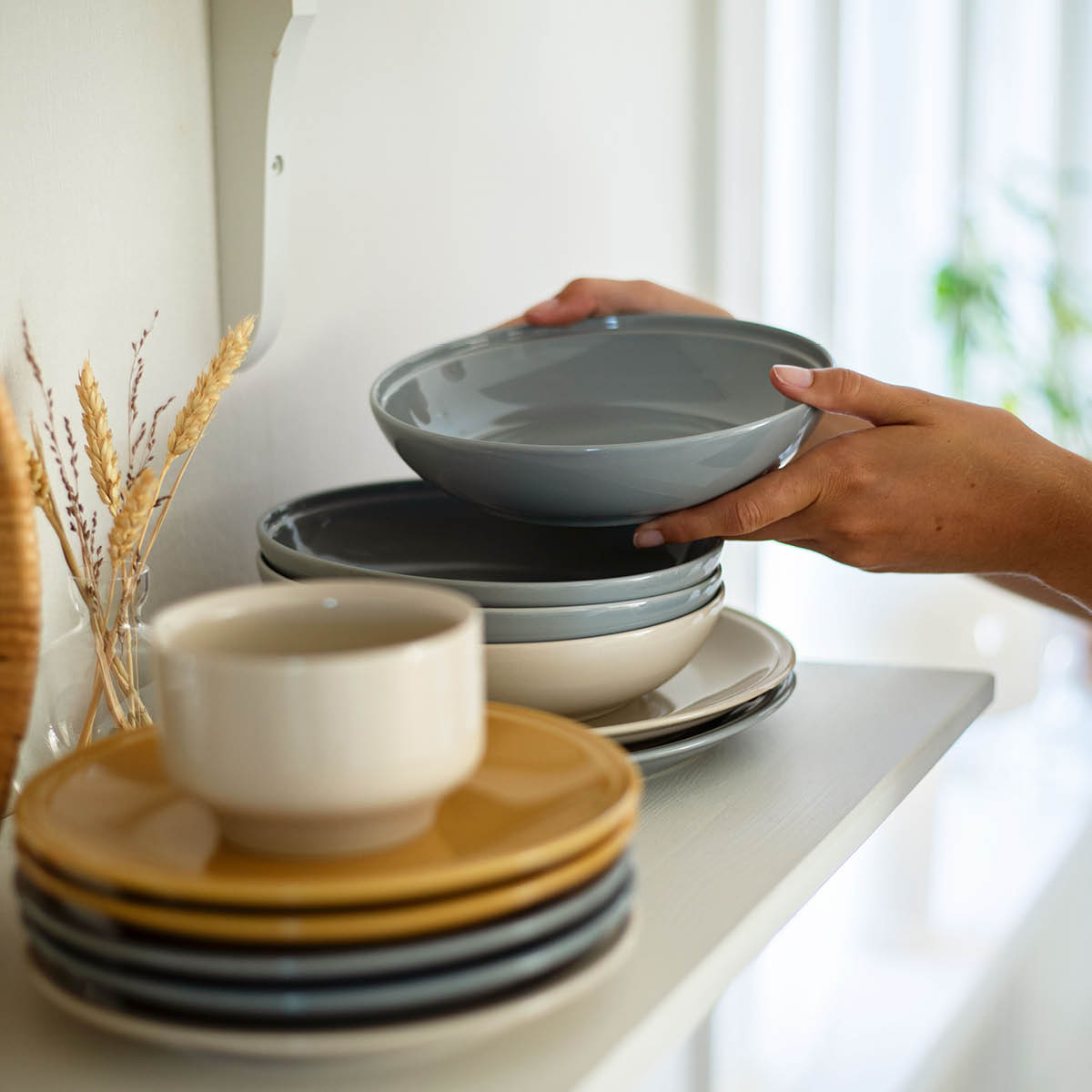 Rörstrand Höganäs Keramik dyp tallerken 19 cm horisont