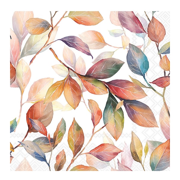 Servett 33x33 cm 20-pack Colourful Leaves