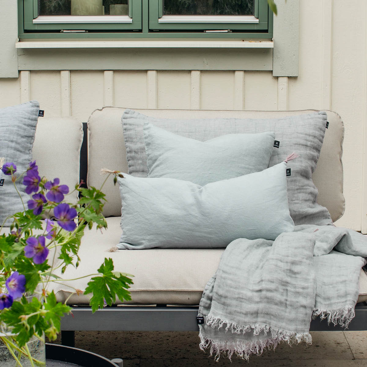 Himla Sunshine kuddfodral linne 50x50 cm heavenly