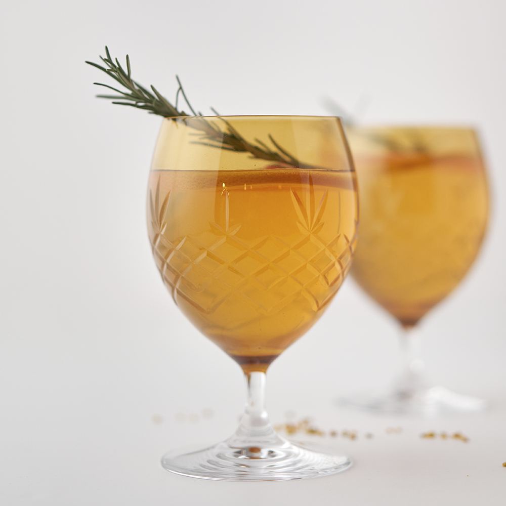 Frederik Bagger Crispy Eightball Glas på fot 55 cl 2-pack Citrine