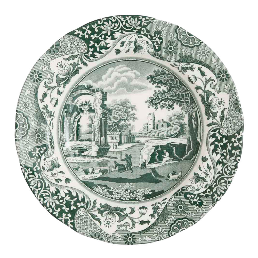 Spode - Heritage Green Italian Syvä Lautanen 23 cm Vihreä/Valkoinen