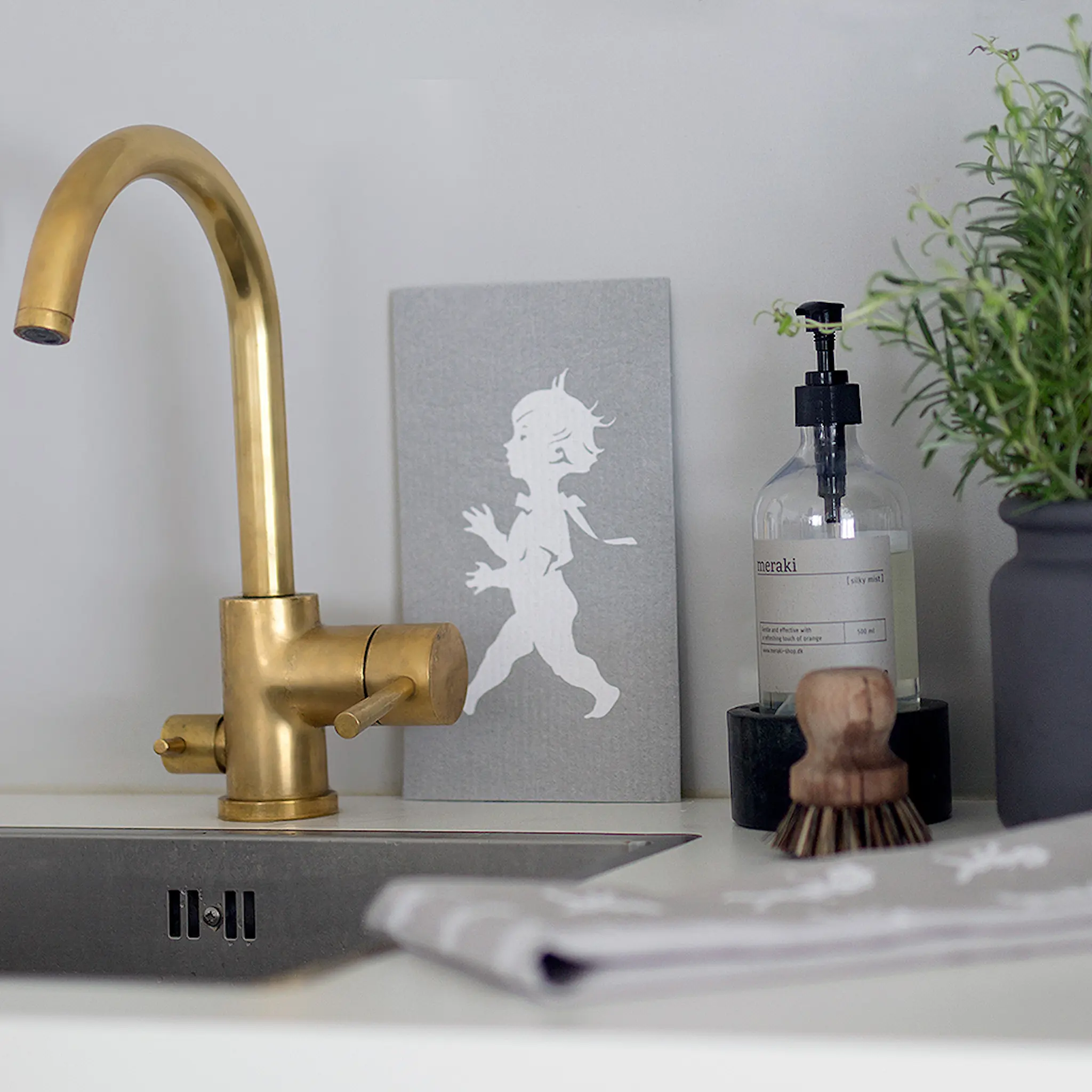 SOLSTICKAN Tiskirätti 2 kpl Harmaa