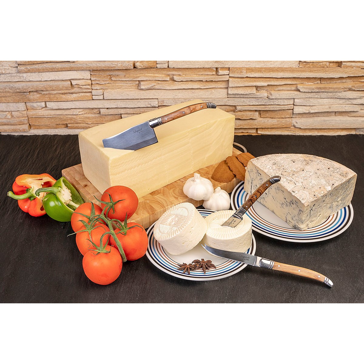 Laguiole by Hâws Ostesett 3 deler oliventre