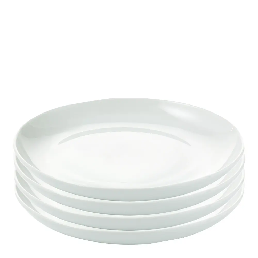 Atelier tallerken 18 cm 4 stk super white