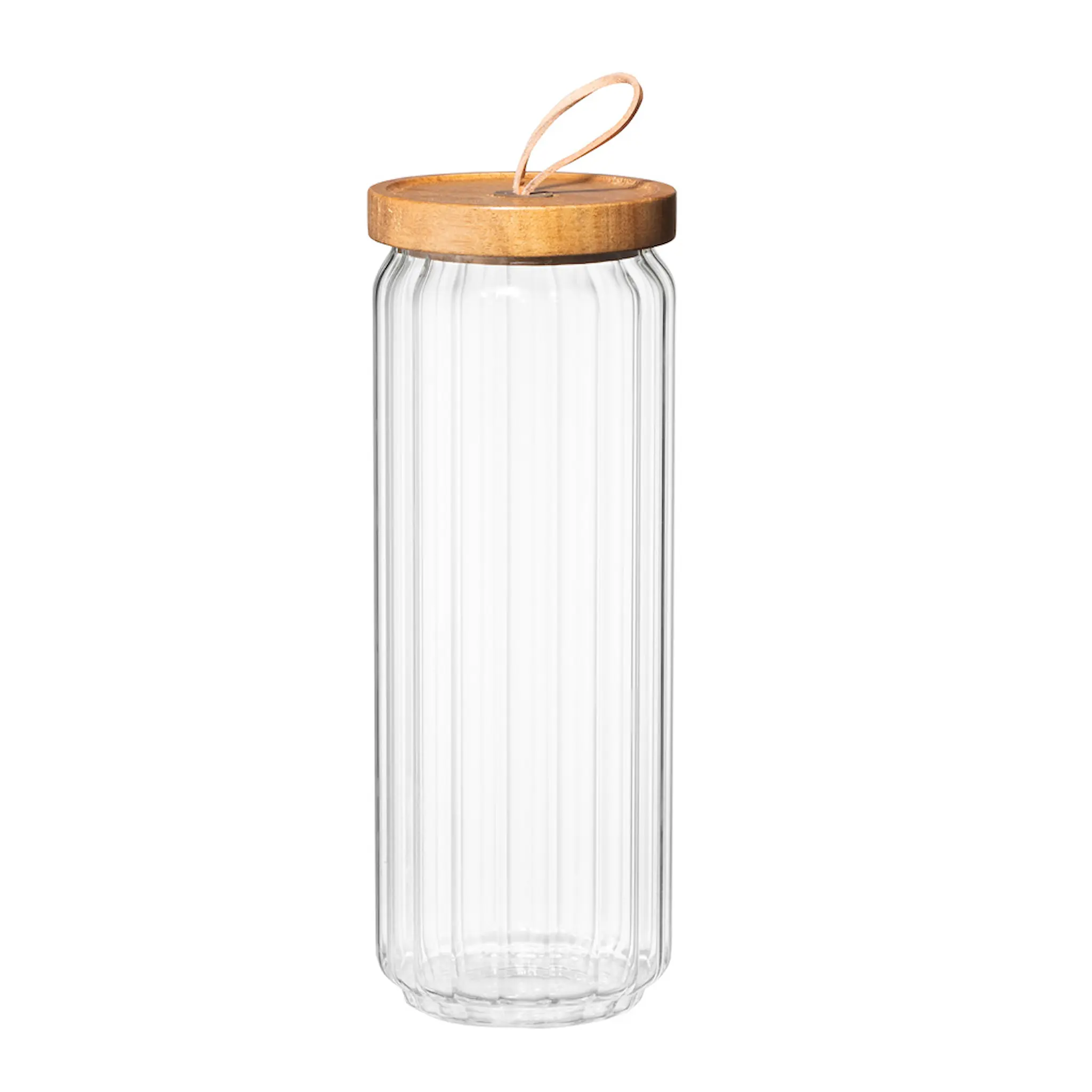 Maku Kitchen Life Ripple förvaringsburk 1,2 L klar/trä