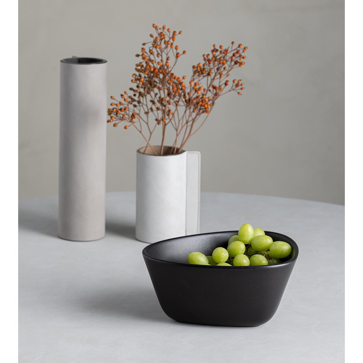 LIND DNA Curve Stoneware Kulho 22x20 cm Musta