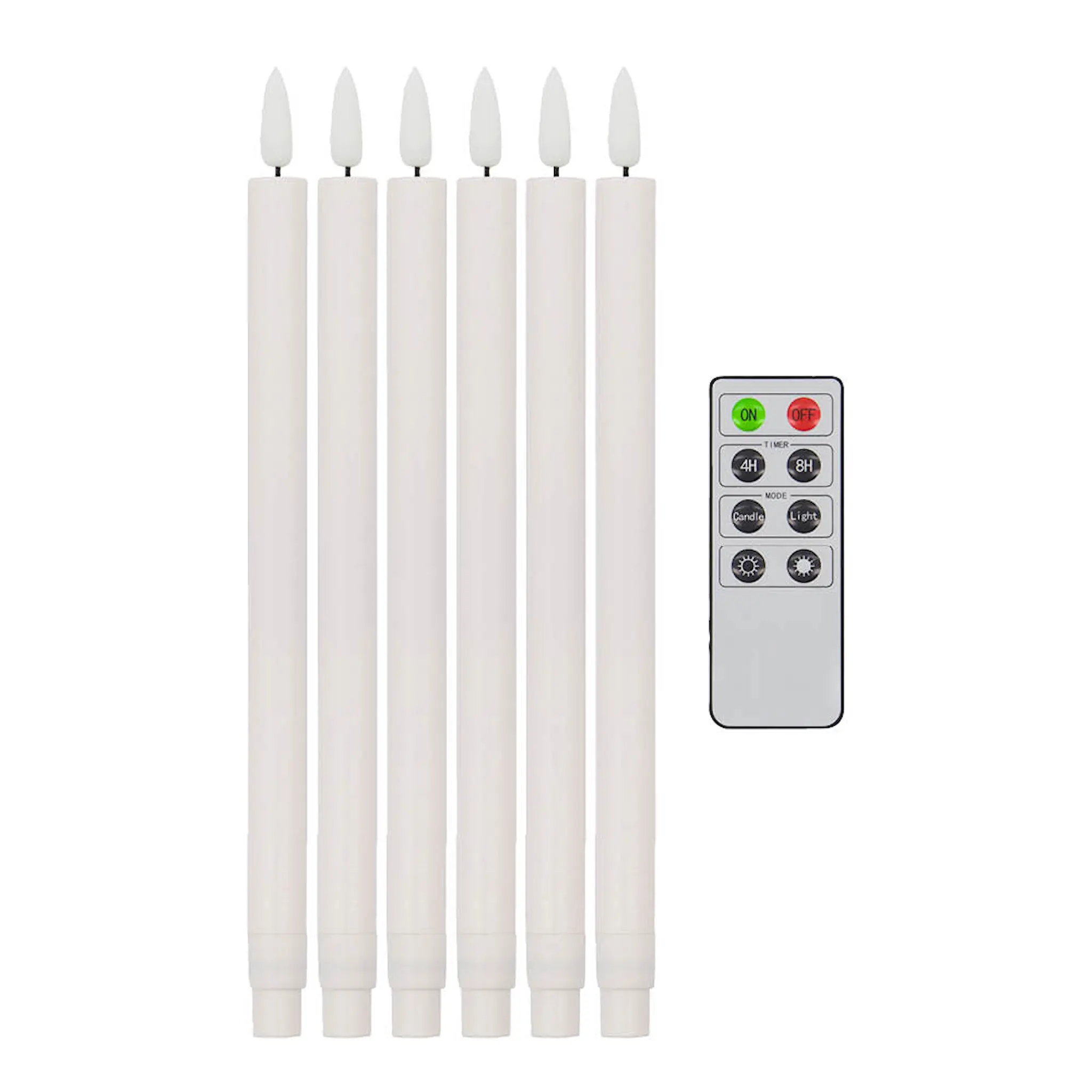 House Doctor LED kronelys 24 cm 6 stk hvit