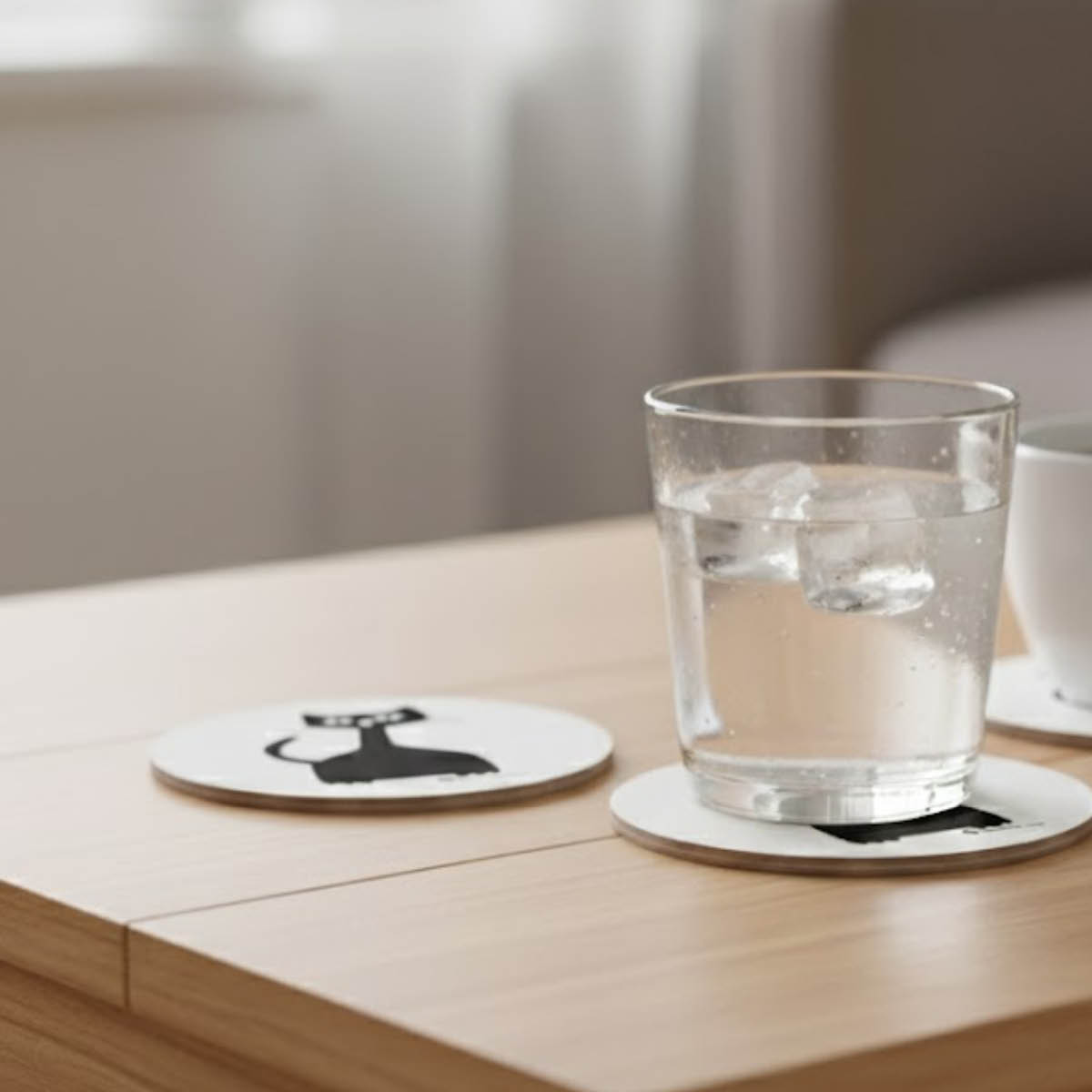 Rotor Design Selma glasunderlägg 4-pack vit/svart