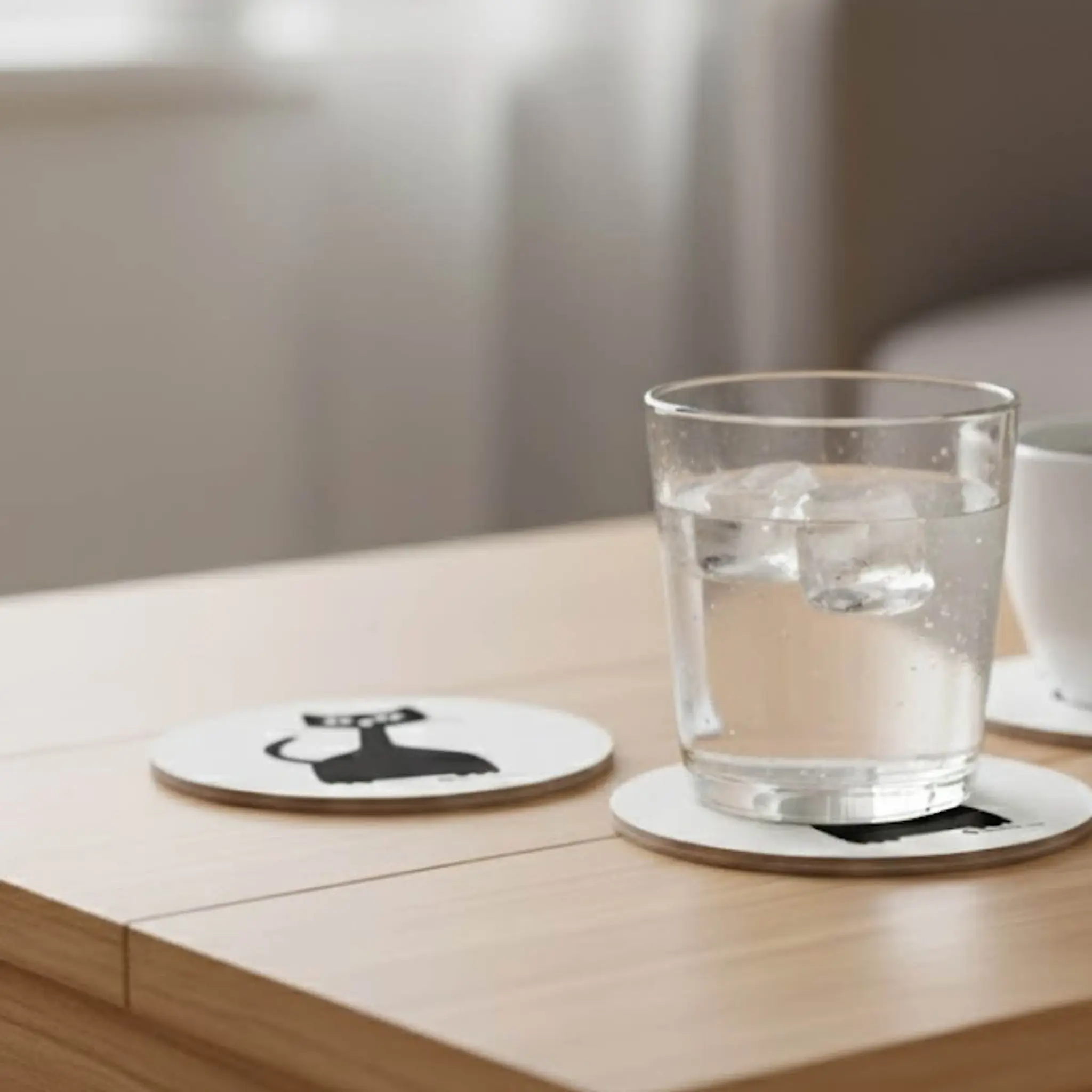 Rotor Design Selma glasunderlägg 4-pack vit/svart