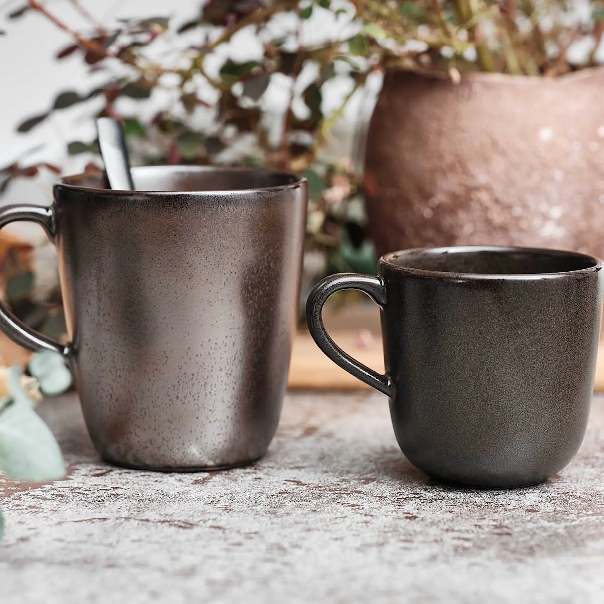 Aida Raw Kaffemugg 20 cl Metallic Brown