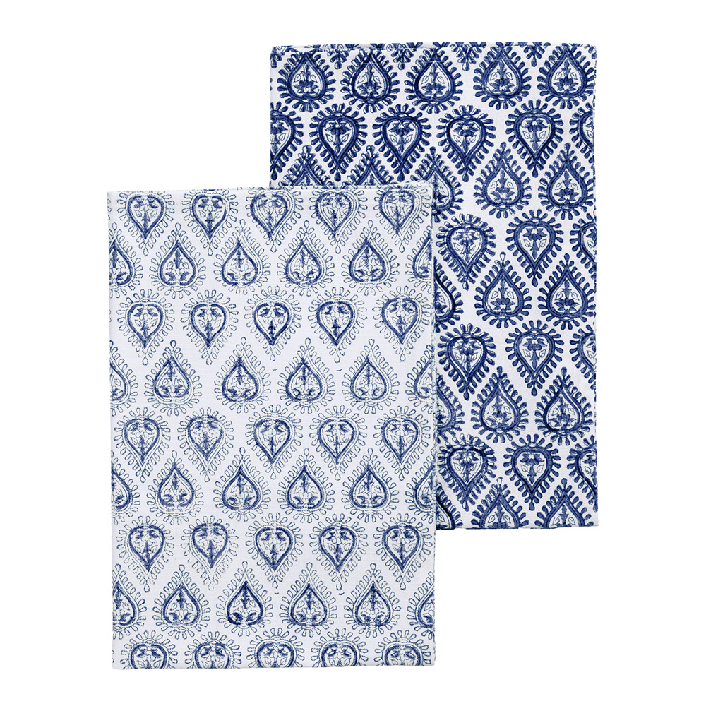 Chamois Kalini kökshandduk 50x70 cm 2-pack navy blue