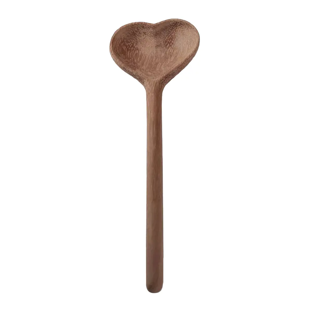Melker skje hjerte 17 cm akasie