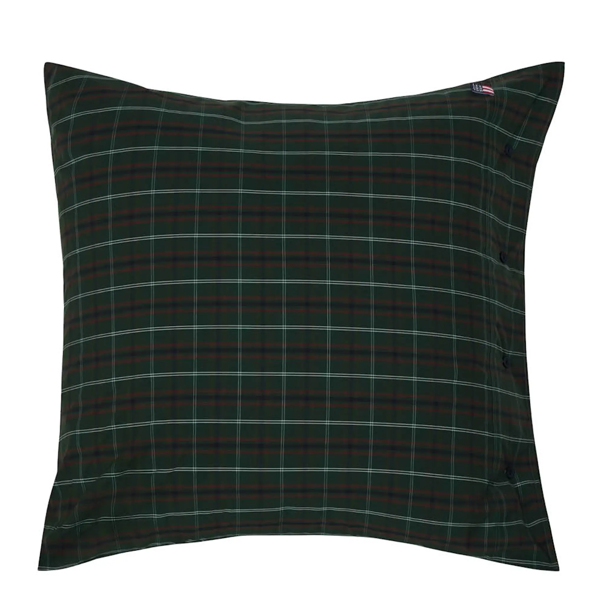 Lexington Örngott perkal 65x65 cm rutig grön/marinblå/vit/röd