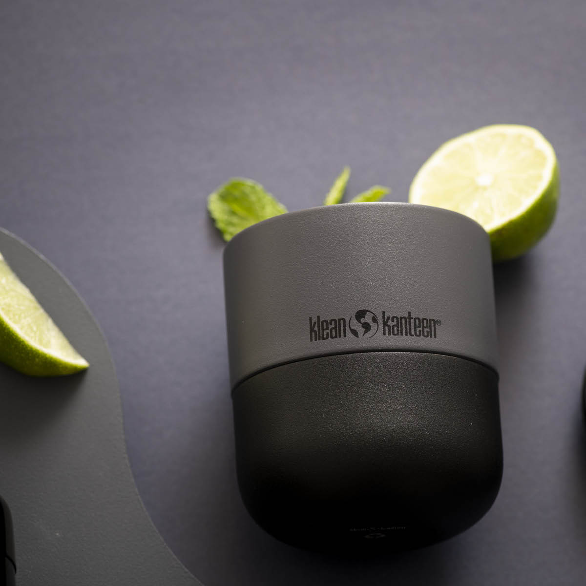 Klean Kanteen Rise Lowball kopp 30 cl med flipplokk asfalt