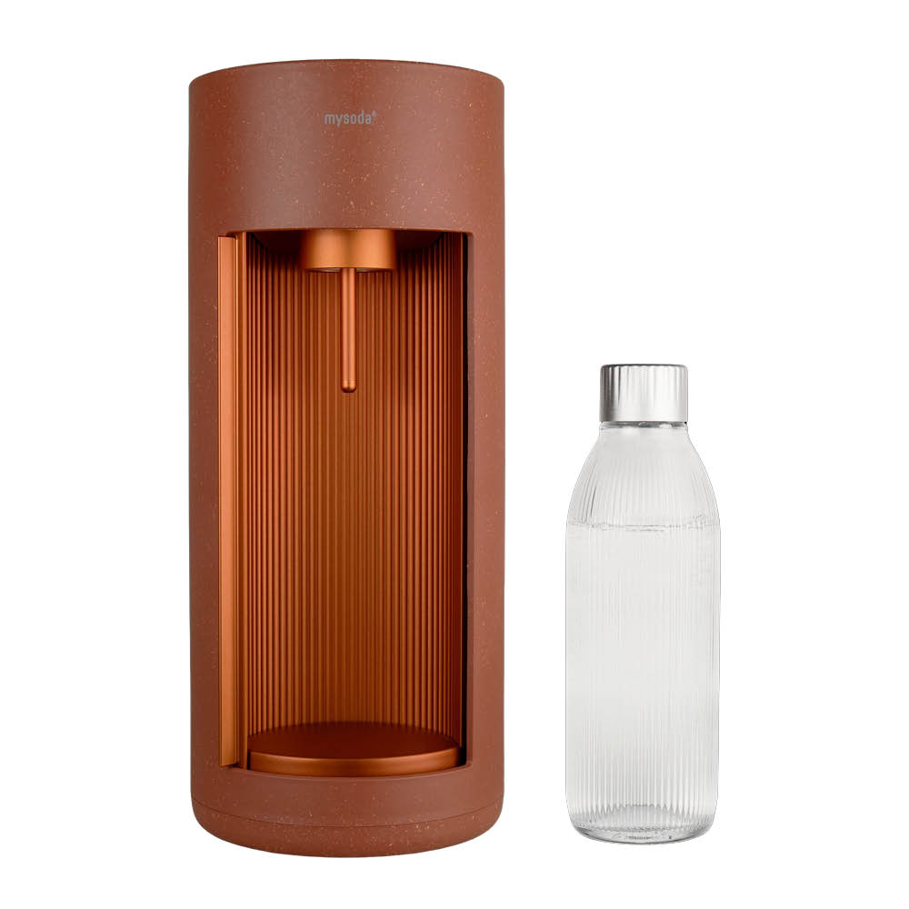 Mysoda Glassy hiilihappolaite 1 L lasipullolla Terrakotta