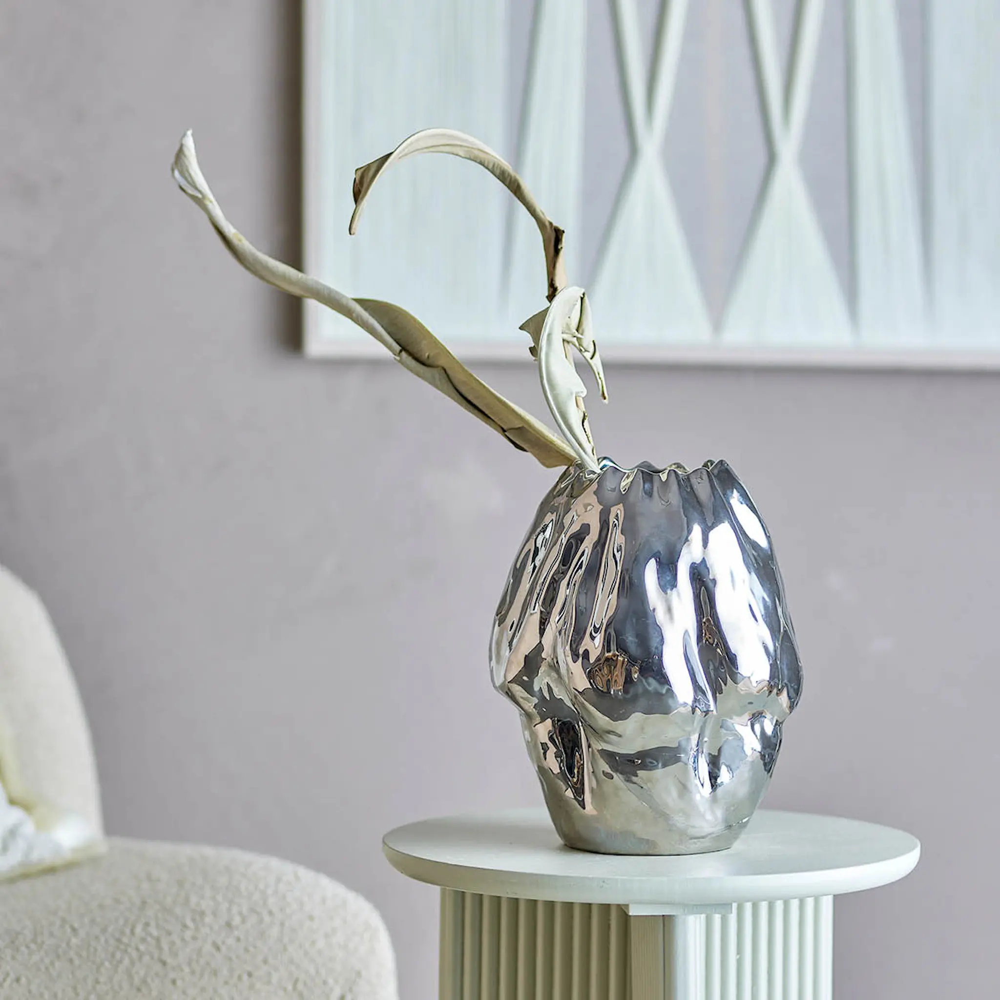 Bloomingville Vas Bobby 29 cm silver