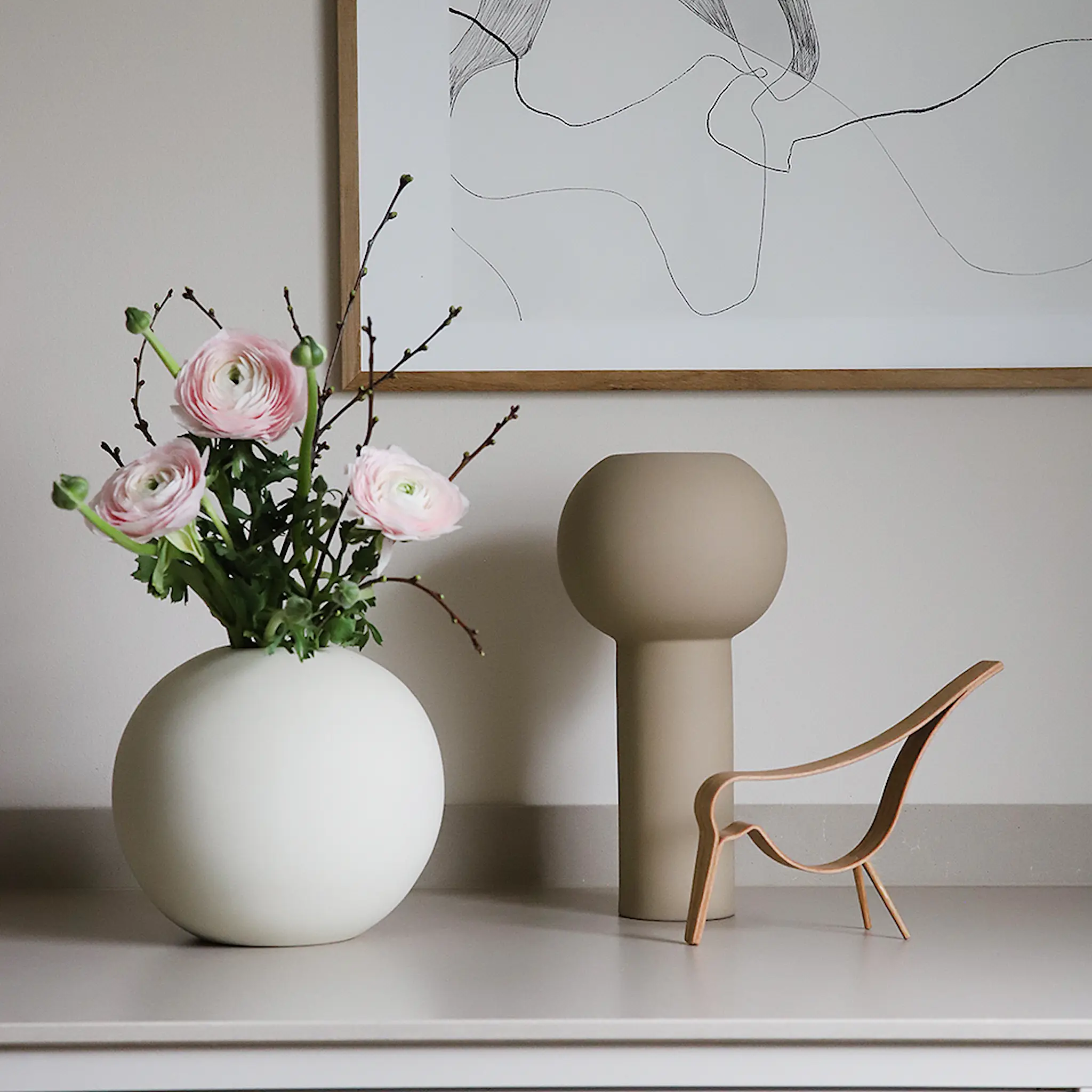Cooee Ball Vas 20 cm Shell