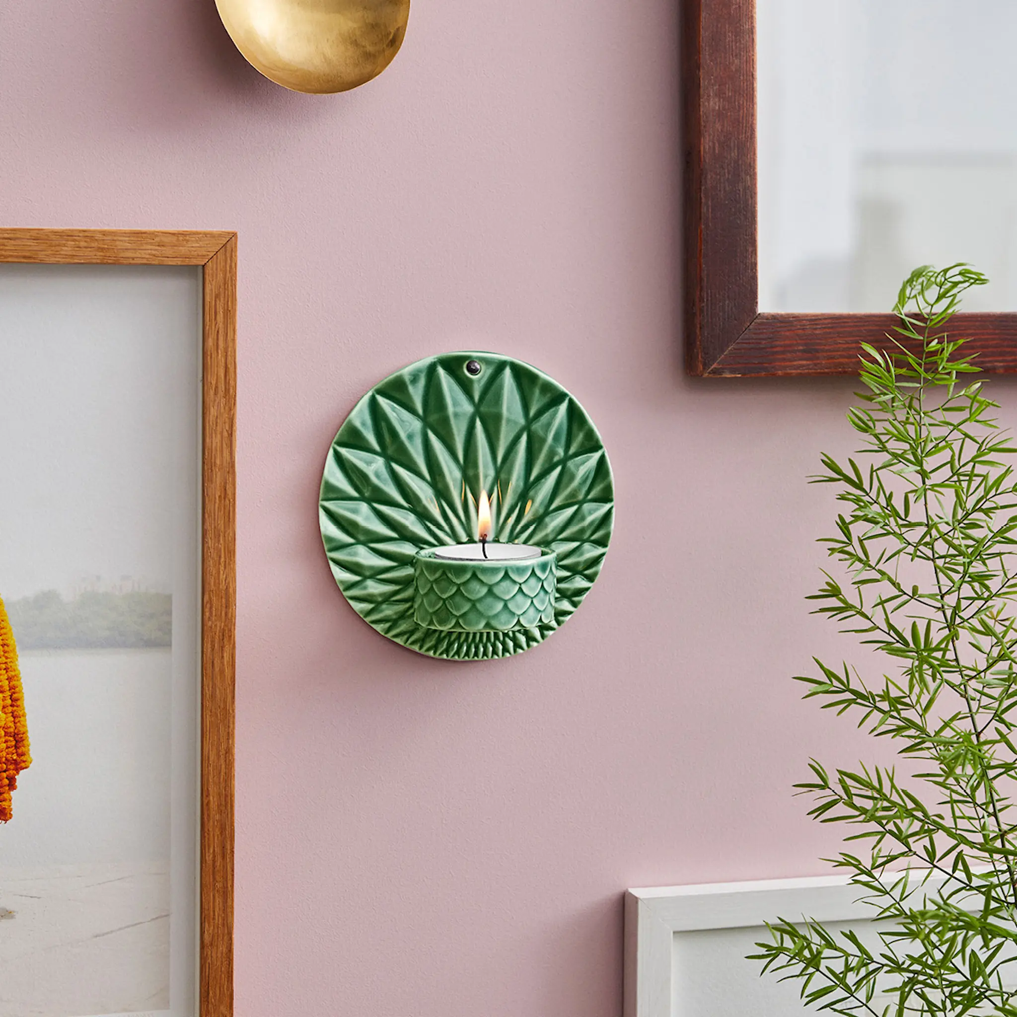 Dottir Pipanella Seinäkynttilänjalka 11,5 cm Vihreä