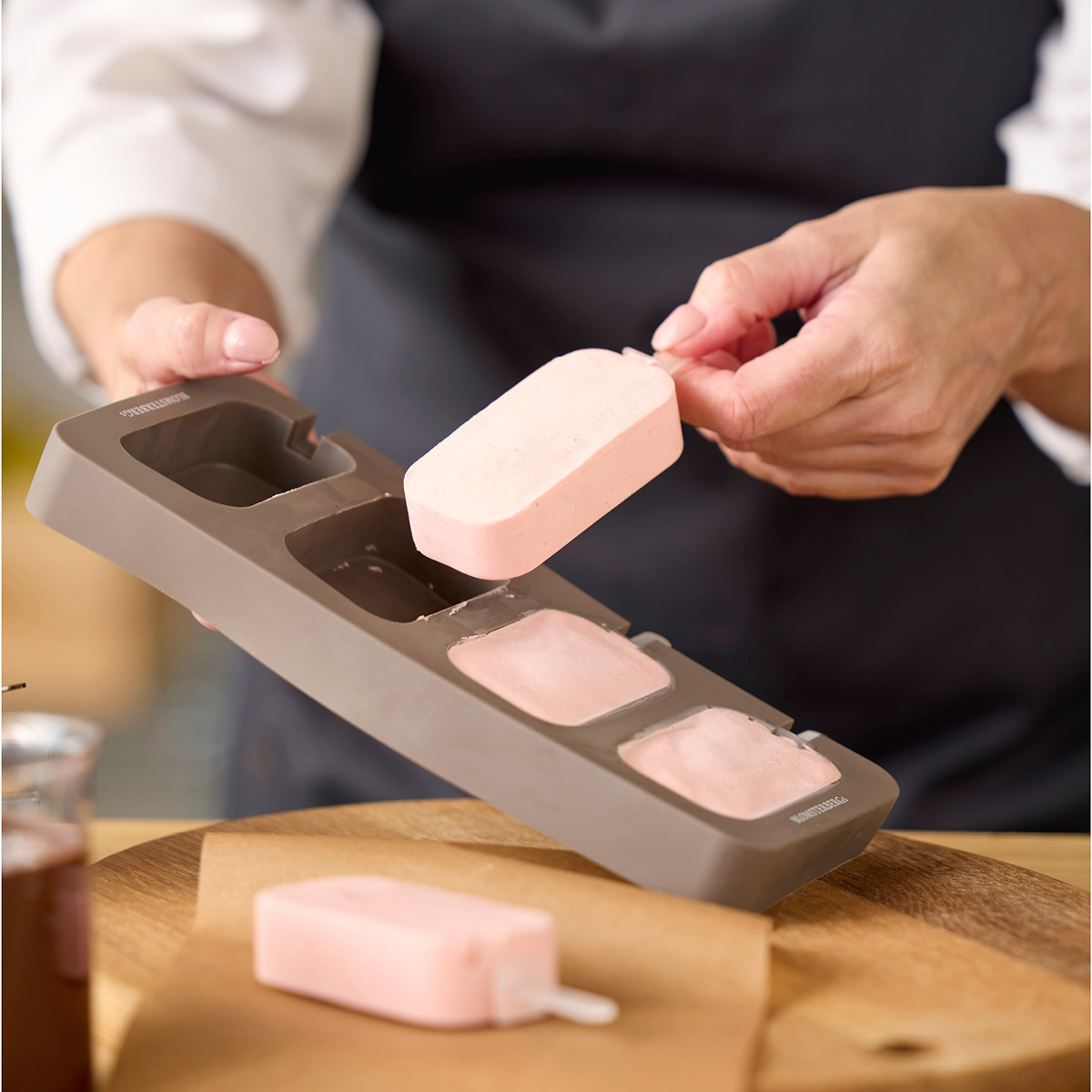 Blomsterberg Ispinneform 4 stk. classic latte silikon