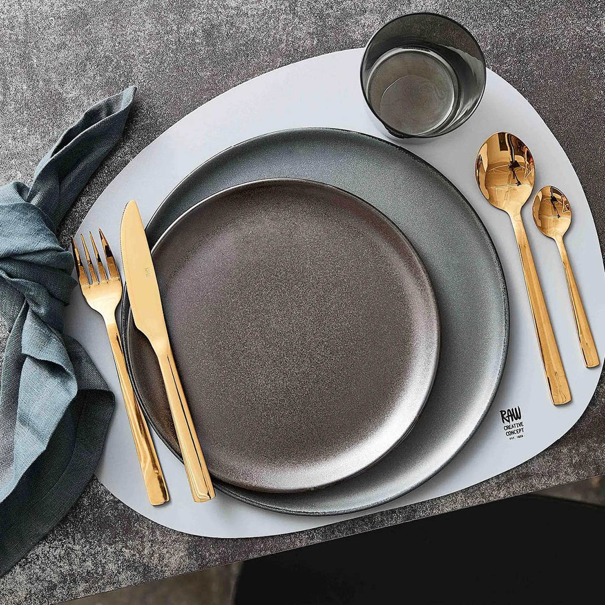 Aida Raw Tallrik 23 cm Metallic Brown