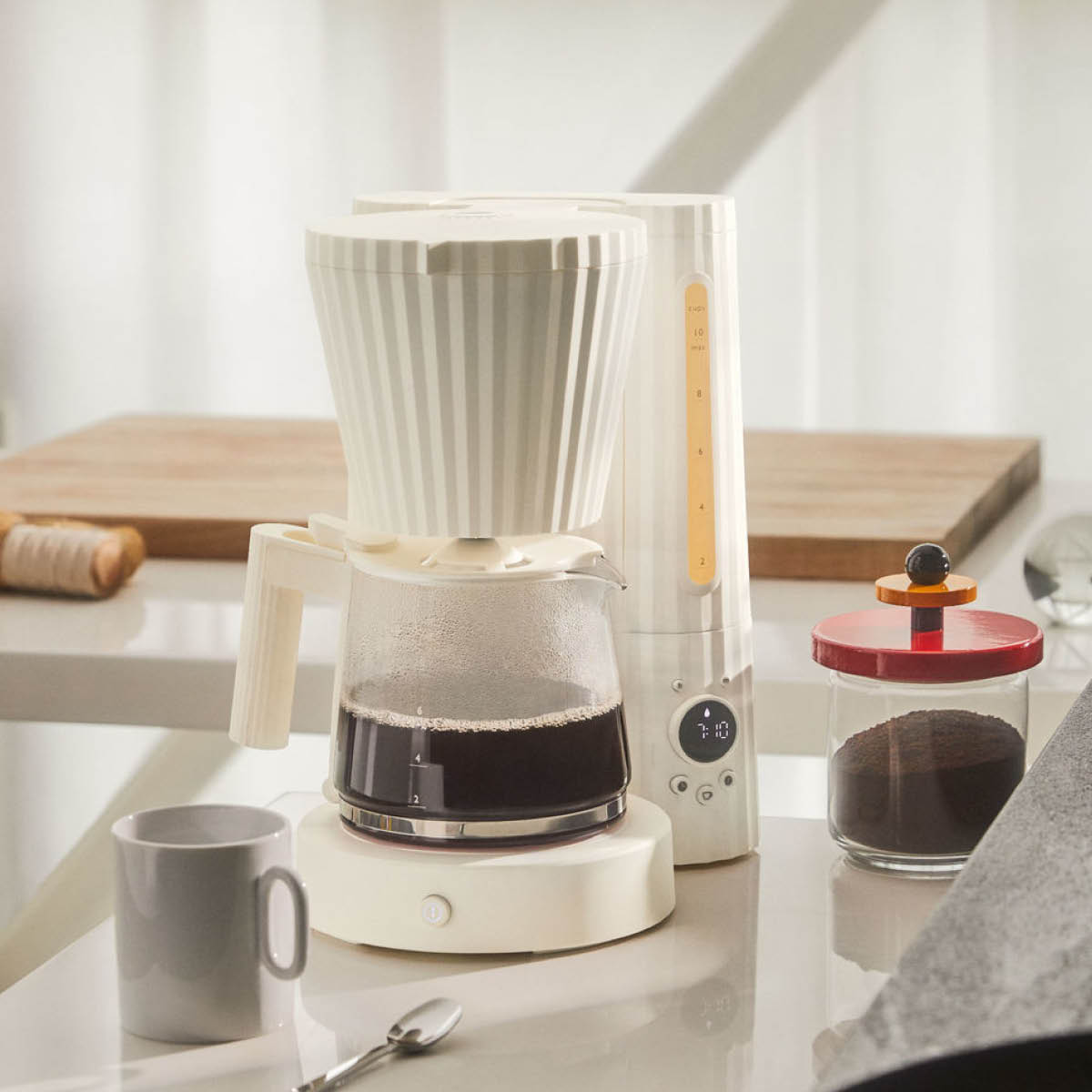 Alessi Plissé Kahvinkeitin 1,5 L MDL14 Valkoinen