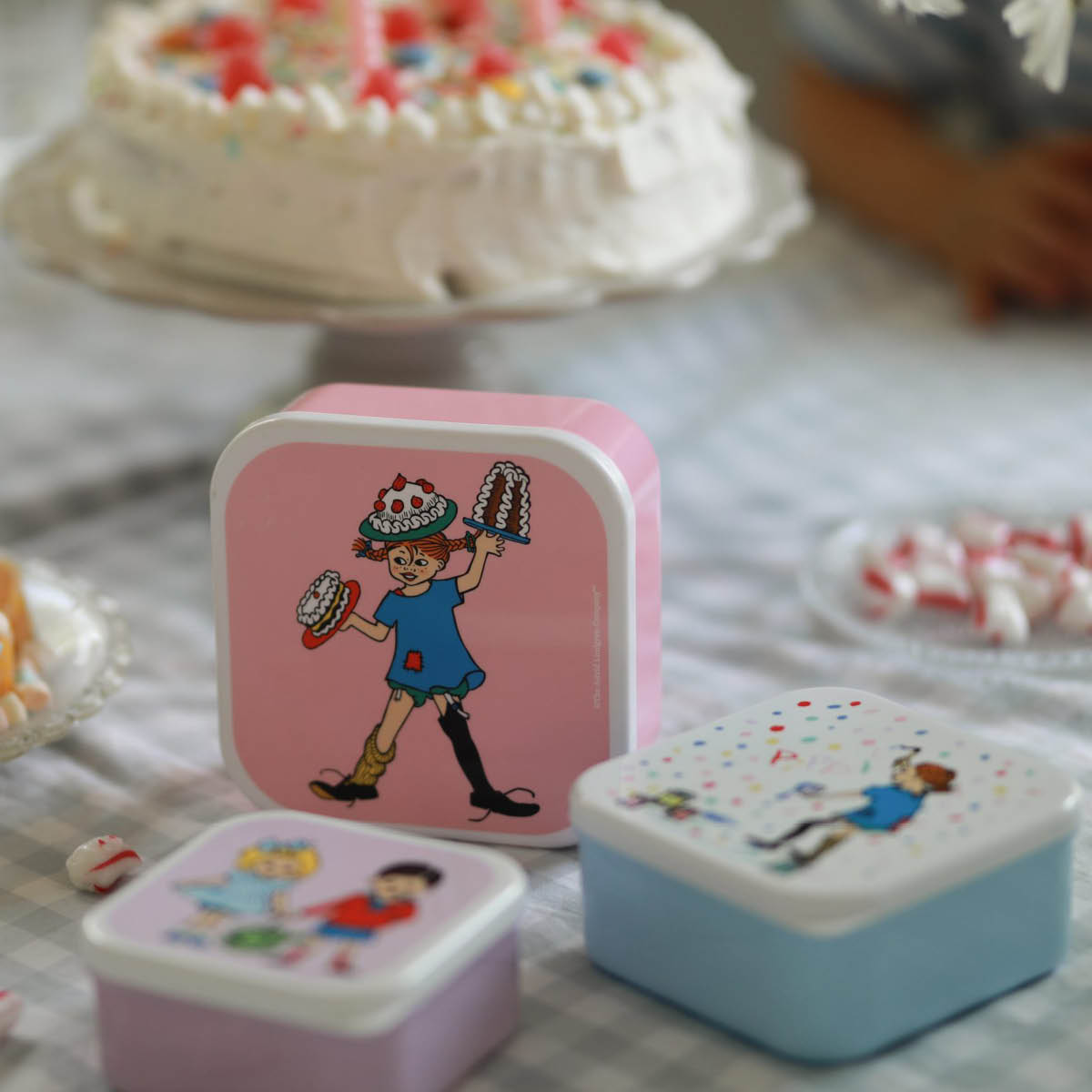 Rätt Start Pippi snacklåda 3-pack Födelsedag