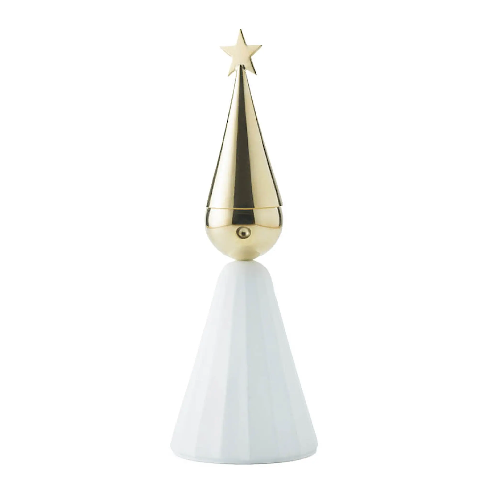 Klong Soprano ljusstake 20 cm vit/mässing