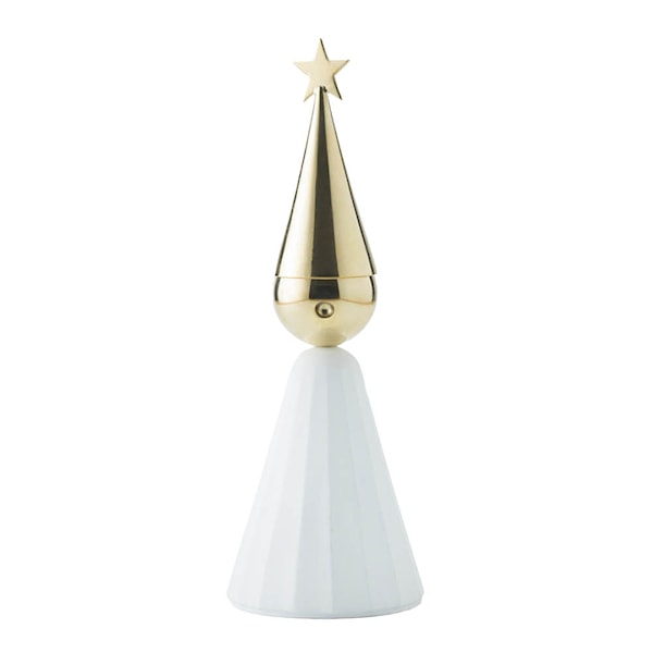 Soprano ljusstake 20 cm vit/mässing
