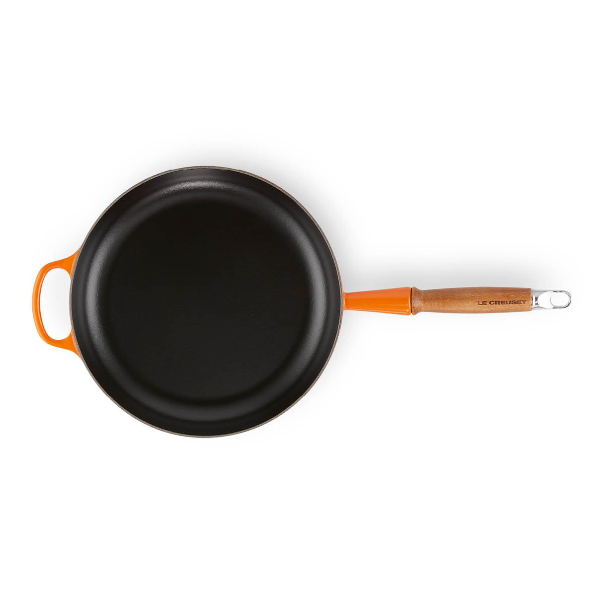 Le Creuset Signature støpejernspanne med trehåndtak 28 cm